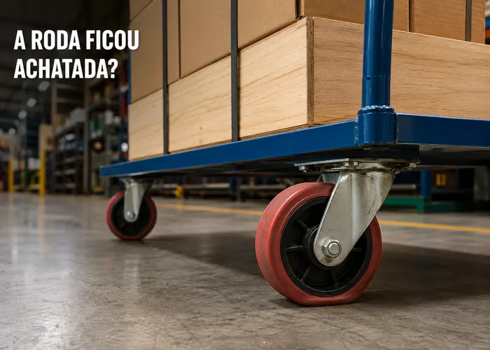Roda do carrinho ficou achatada depois de parada: ela volta ao normal?