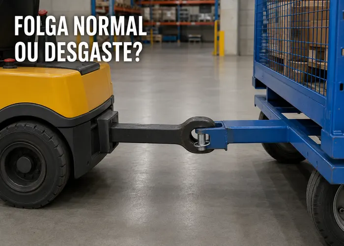 Engate do rebocador fica batendo: quando a folga já indica desgaste?