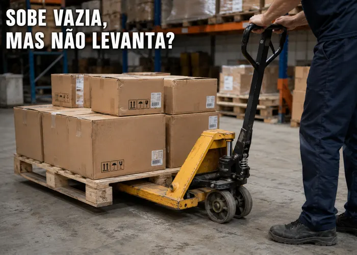 Paleteira sobe vazia, mas não levanta o pallet: como localizar a falha