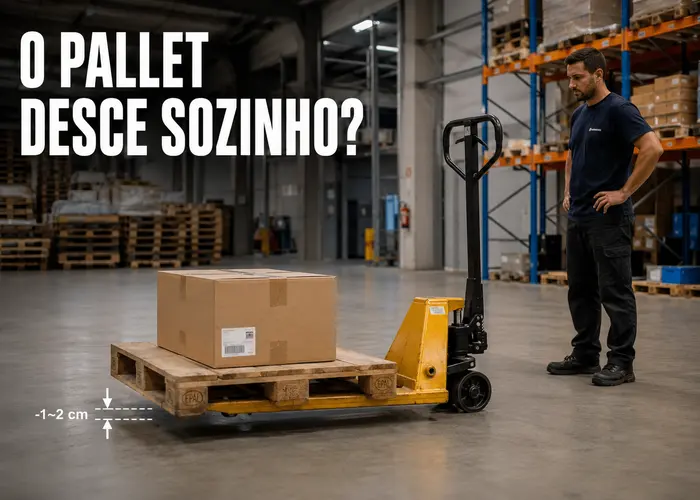 Paleteira abaixa o pallet sozinha: onde a pressão está escapando?